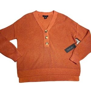 Rachel Zoe burnt orange sweater